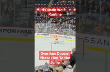 Dustin Wolf Calgary Wranglers Goalie Crease Routine Before Overtime #Shorts