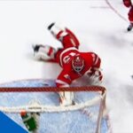 Jonathan Bernier Bats Puck Into Net After Trevor Daley Giveaway