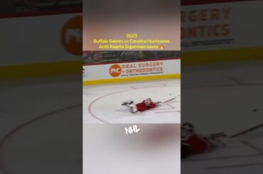 2023 Buffalo Sabres vs Carolina Hurricanes - Antti Raanta Superman saves #anttiraanta #nhl