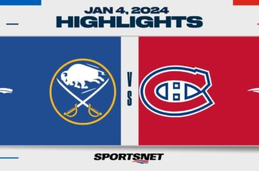 NHL Highlights | Sabres vs. Canadiens - January 4, 2024