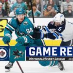 Jets @ Sharks 1/4 | NHL Highlights 2024