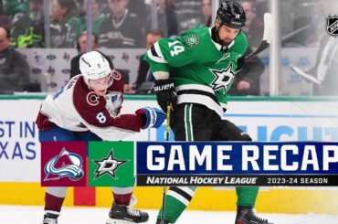 Avalanche @ Stars 1/4 | NHL Highlights 2024