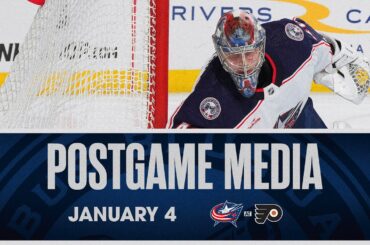 BLUE JACKETS RALLY TO DEFEAT FLYERS IN SHOOTOUT 💥, Tarasov makes 39 saves! | Postgame Media (1/4/23)