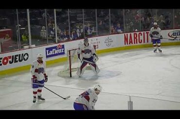 Laval Rocket goalie Philippe Desrosiers warms up 1/21/23