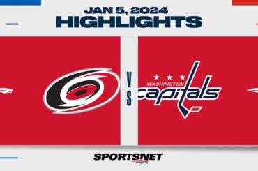 NHL Highlights | Hurricanes vs. Capitals - January 5, 2023
