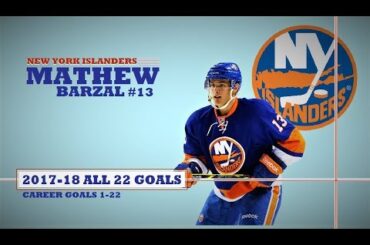 Mat Barzal (#13) ● ALL 22 Goals 2017-18 Season (HD)