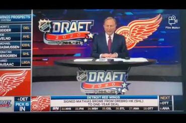 Detroit Red Wings Select Lucas Raymond 4th Overall Pick 2020 NHL Draft