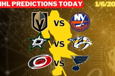 3 NHL Picks Today 1/6/24 NHL Picks and Predictions * NHL bets today
