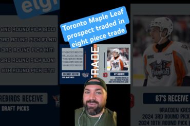 Toronto Maple Leafs Propect Braeden Kressler traded from Flint to Ottawa