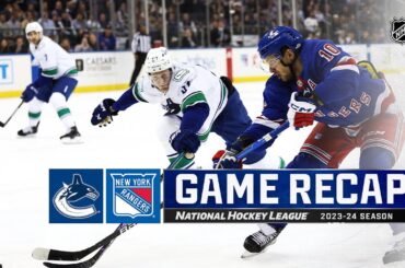 Canucks @ Rangers 1/8 | NHL Highlights 2024