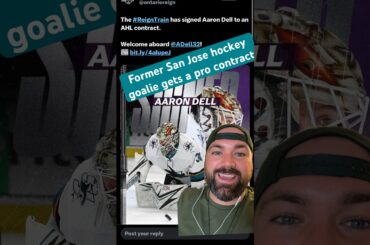 San Jose ex-goalie Aaron Dell signs a contract with the AHL Ontario Reign
