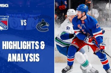 Vancouver Scores 6 Over Rangers In The Garden | New York Rangers