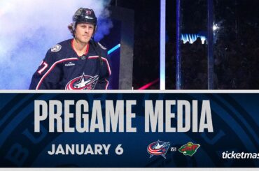 Adam Boqvist Returns to Blue Jackets Lineup vs. Minnesota Wild | Pregame Media (1/6/24)