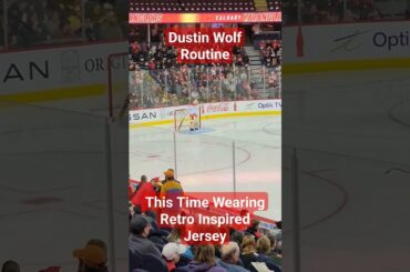 Dustin Wolf Calgary Wranglers Goalie Crease Routine Retro Jersey #Shorts