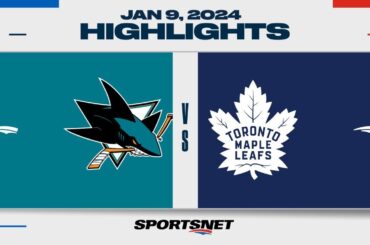 NHL Highlights | Sharks vs. Maple Leafs - January 9, 2024