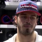 Cole Sillinger on line chemistry and his hat trick against the Wild