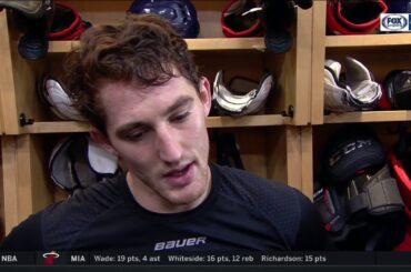 Lukas Sedlak recaps the Jackets loss to Detroit