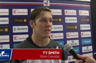 Ty Smith (CAN) after 4:1 win against Sweden