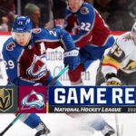 Golden Knights @ Avalanche 1/10 | NHL Highlights 2024