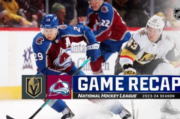Golden Knights @ Avalanche 1/10 | NHL Highlights 2024