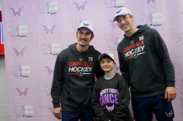 Darcy Kuemper and Charlie Lindgren share heartwarming moment with a Capitals fan | Caps Red Line