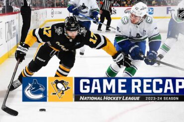 Canucks @ Penguins 1/11 | NHL Highlights 2024
