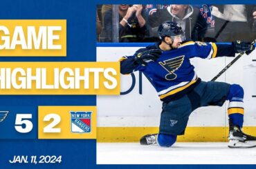 Game Highlights: Blues 5, Rangers 2