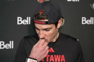 Jacques Martin, Travis Hamonic and Claude Giroux Postgame Availability vs BUF