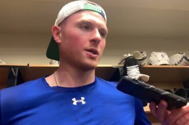 Sam Lafferty talks about first game back in Pittsburgh with Canucks