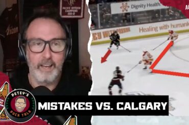 What went wrong for the Arizona Coyotes in the first 20 seconds against the Calgary Flames