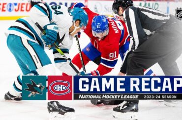 Sharks @ Canadiens 1/11 | NHL Highlights 2024