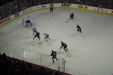 Lias Andersson of the Laval Rocket scores vs. the Manitoba Moose 1/12/24