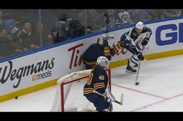 Scandella books it to dressing room after huge hit from Laine