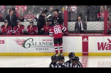 Jack Hughes Pregame Routine Before Puck Drop 12/21/23 vs. Oilers