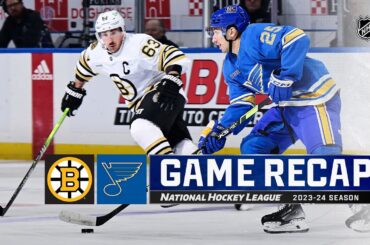 Bruins @ Blues 1/13 | NHL Highlights 2024