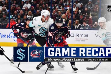 Kraken @ Blue Jackets 1/13 | NHL Highlights 2024