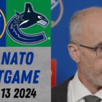 Don Granato Postgame Interview vs Vancouver Canucks (1/13/2024)