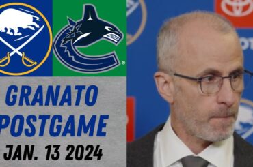 Don Granato Postgame Interview vs Vancouver Canucks (1/13/2024)