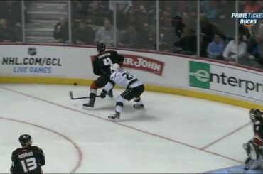 Stoll hits Fowler + Allen fights Nolan 02/02/2013 Kings @ Ducks