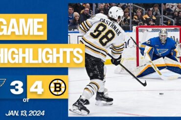 Game Highlights: Bruins 4, Blues 3 (OT)