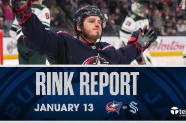Johnny Gaudreau, Cole Sillinger and Yegor Chinakhov on top line vs. Kraken 💥 | Rink Report (1/13/24)