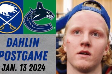 Rasmus Dahlin Postgame Interview vs Vancouver Canucks (1/13/2024)