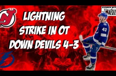 NJ Devils Fall To Tampa Bay 4-3 in Overtime