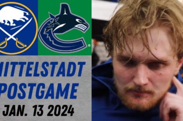 Casey Mittelstadt Postgame Interview vs Vancouver Canucks (1/13/2024)
