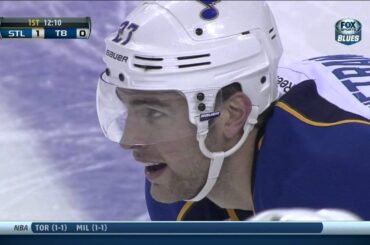 Alex Pietrangelo wrist shot goal 1-0 St. Louis Blues vs Tampa Bay Lightning 11/2/13 NHL Hockey.