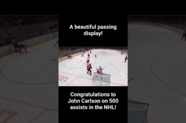 Washington Capitals John Carlson gets his 500th career assist on Dylan Strome PP goal! #nhl #hockey