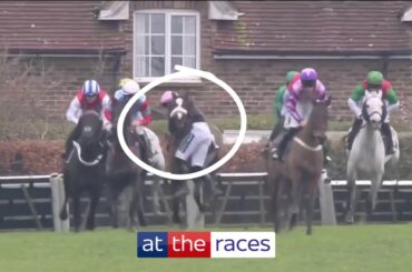 Insane! Amazing recovery from jockey to WIN after this error!