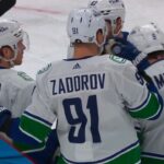 Canucks' Miller Fires A Slapshot Through Traffic That Pinballs Off EVERYONE And In