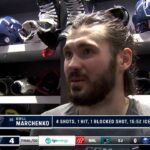 Kirill Marchenko discusses his winning move in the shootout win over Vancouver