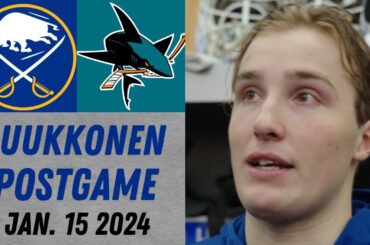 Ukko-Pekka Luukkonen Postgame Interview vs San Jose Sharks (1/15/2024)